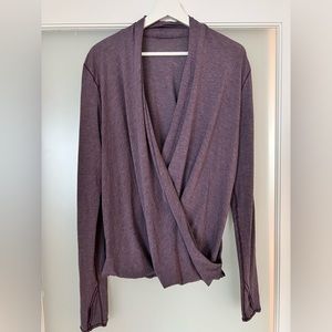 Lululemon purple wrap sweater, size M.